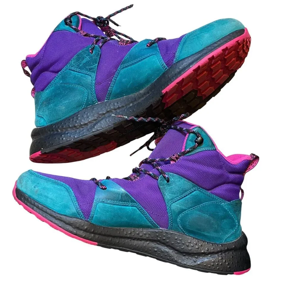 Columbia Out-Dry Boots Green/Purple/Pink Waterproof Men's Size 14